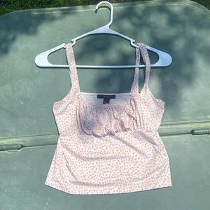 Forever 21 size small pink animal print cropped tank